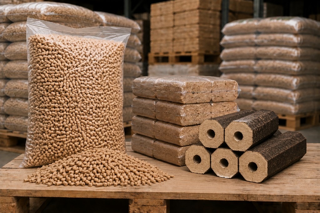 Holzbriketts und Pellets Großhandel